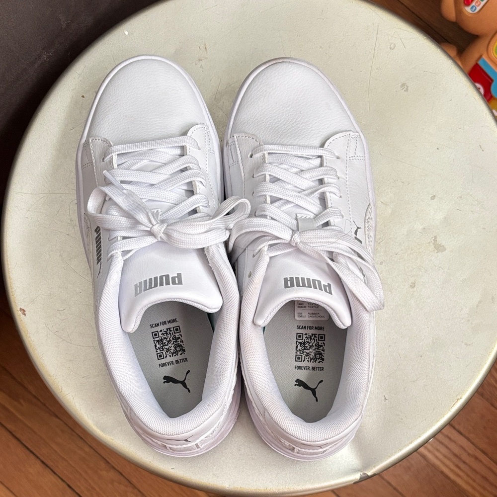 Puma Classic White Lace-Up Sneakers